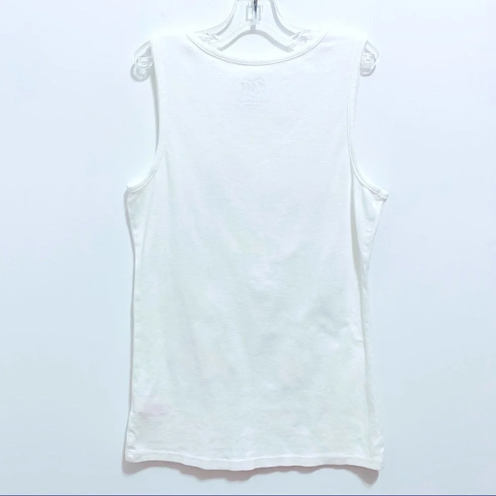 Justice Girl’s White Sequins Tank Top “Hope”